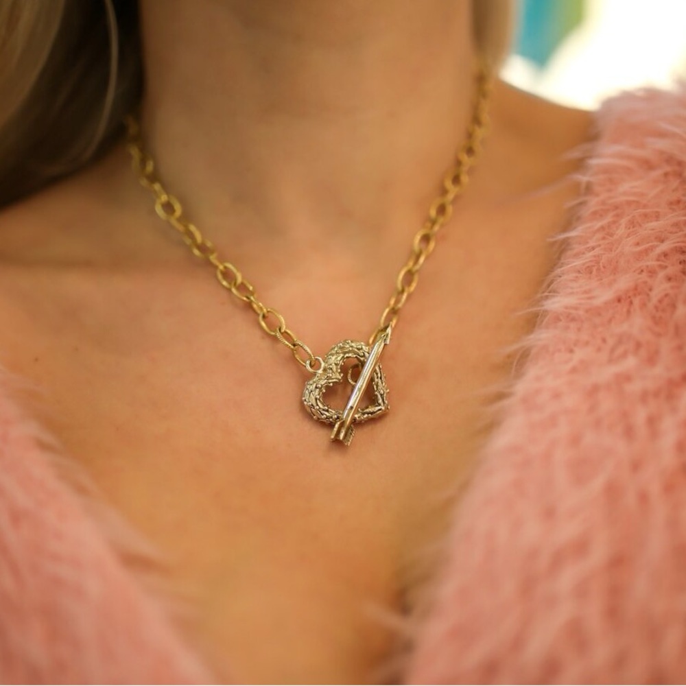 Reagan Charleston Heart and Toggle Necklace